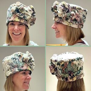 Hat, Tapestry Custom Pillbox Hat, Vintage